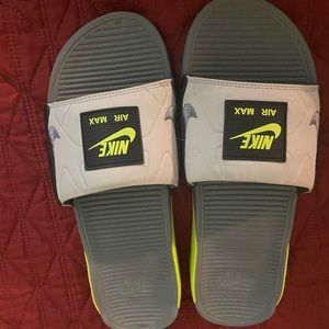 Nike Air Max Slides in Neon Grey/Green in Size US Men 7.5